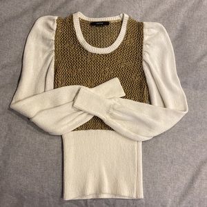 Smythe Gold and Cream Sweater